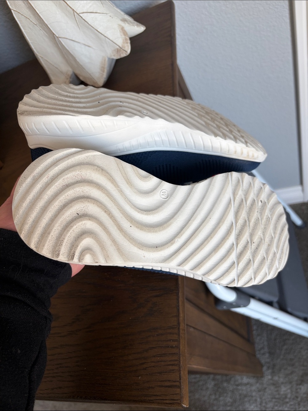 Skechers Navy Blue and White Slip-On Athletic Shoes - Picture 4 of 4
